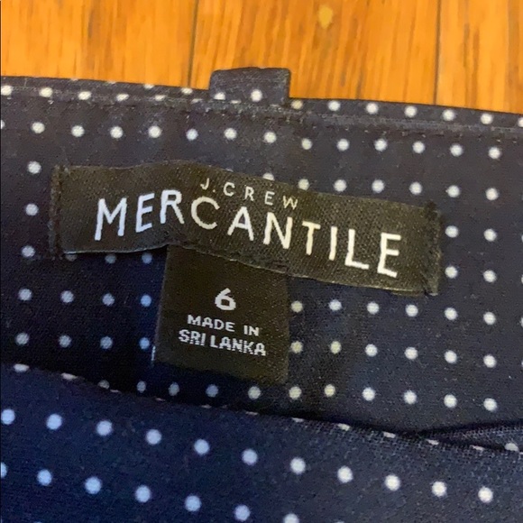 J Crew Printed Ruby navy and white polka dot pant - Picture 4 of 7